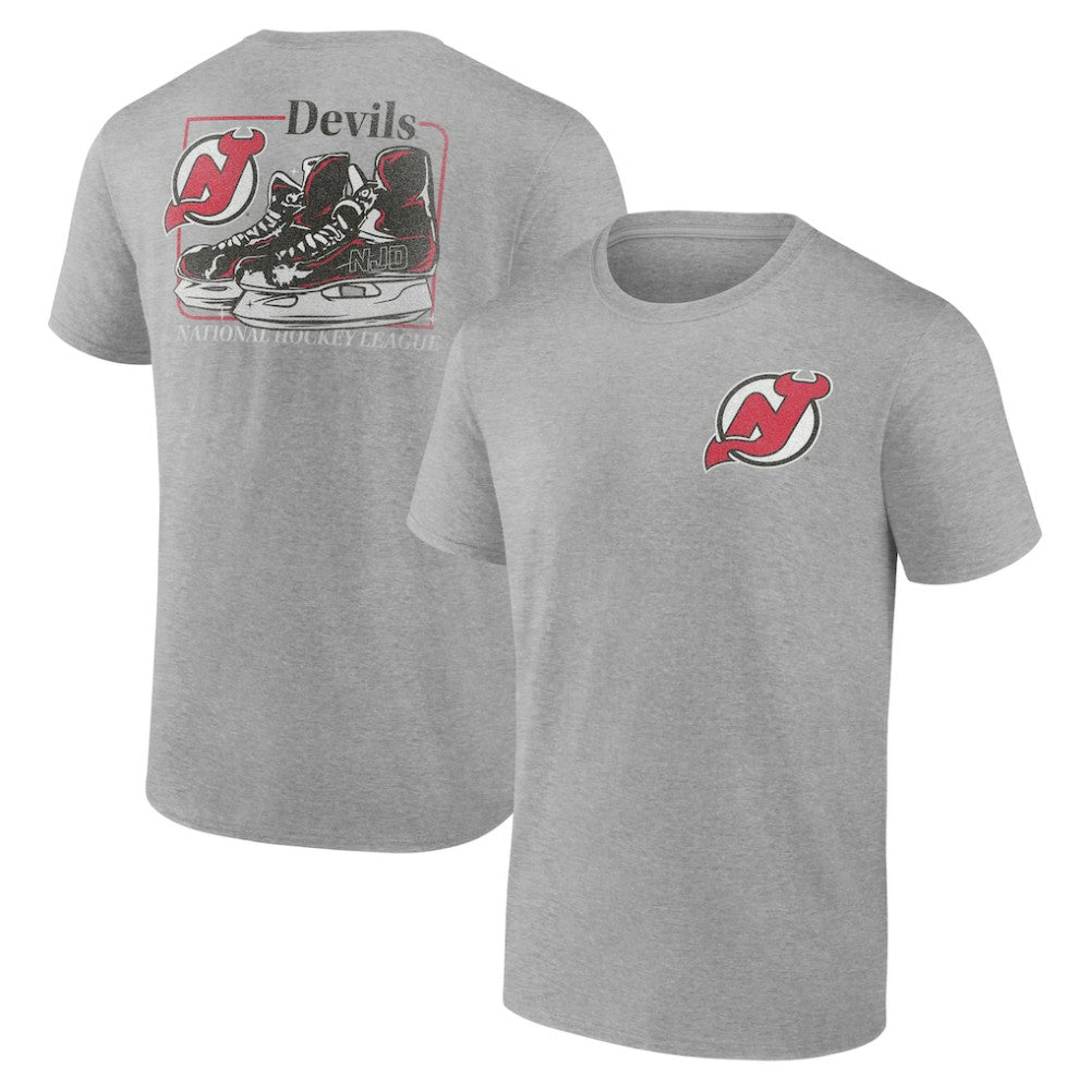 New Jersey Devils Glory Skates T-Shirt Heather Gray