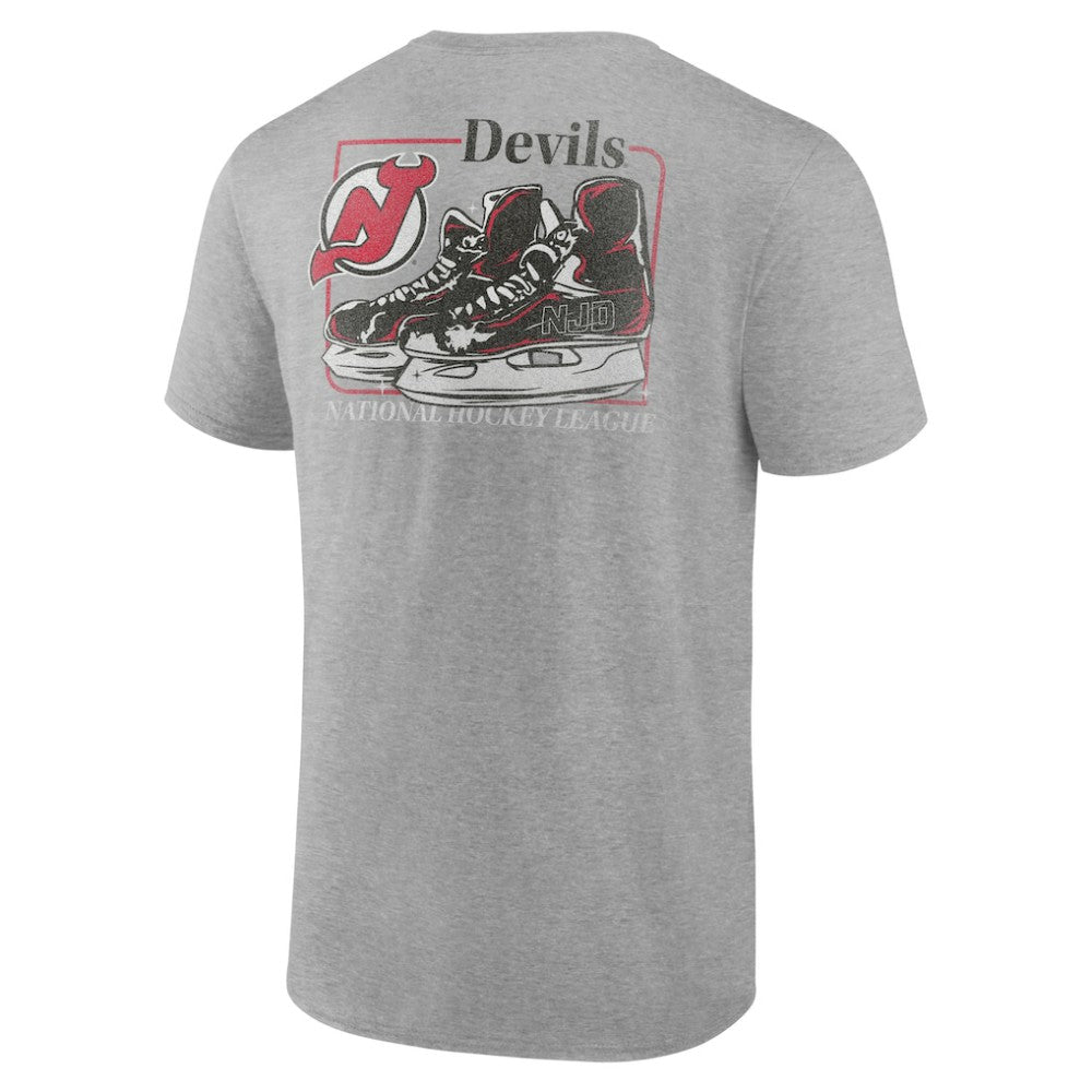 New Jersey Devils Glory Skates T-Shirt Heather Gray