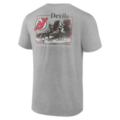 New Jersey Devils Glory Skates T-Shirt Heather Gray