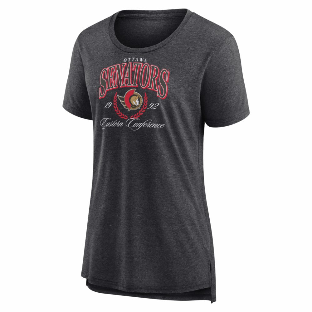 Ottawa Senators Women's Reign Supreme Tri-Blend T-Shirt Gray