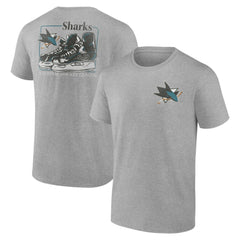 San Jose Sharks Glory Skates T-Shirt Heather Gray