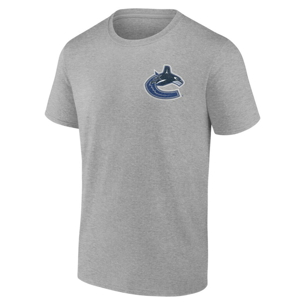 Vancouver Canucks Glory Skates T-Shirt Heather Gray
