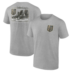 Vegas Golden Knights Glory Skates T-Shirt Heather Gray