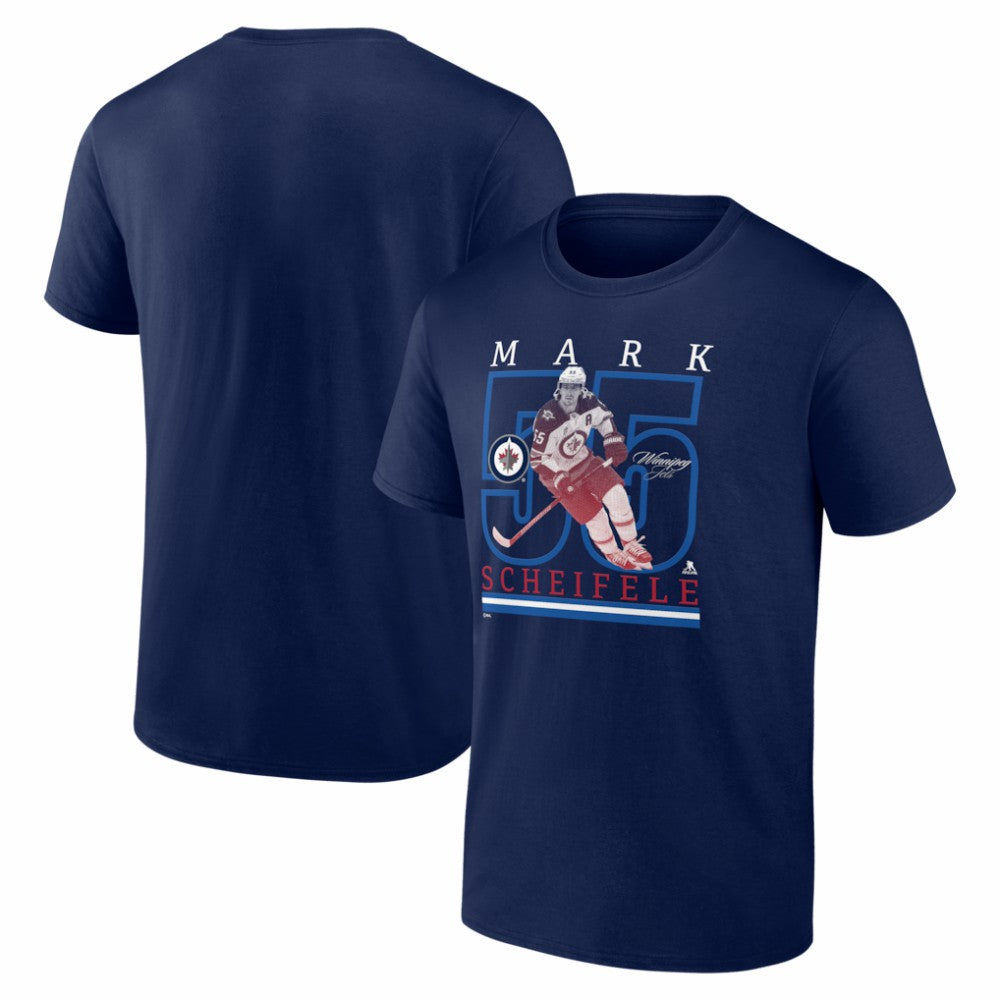 Mark Scheifele Winnipeg Jets Player Show T-Shirt Navy
