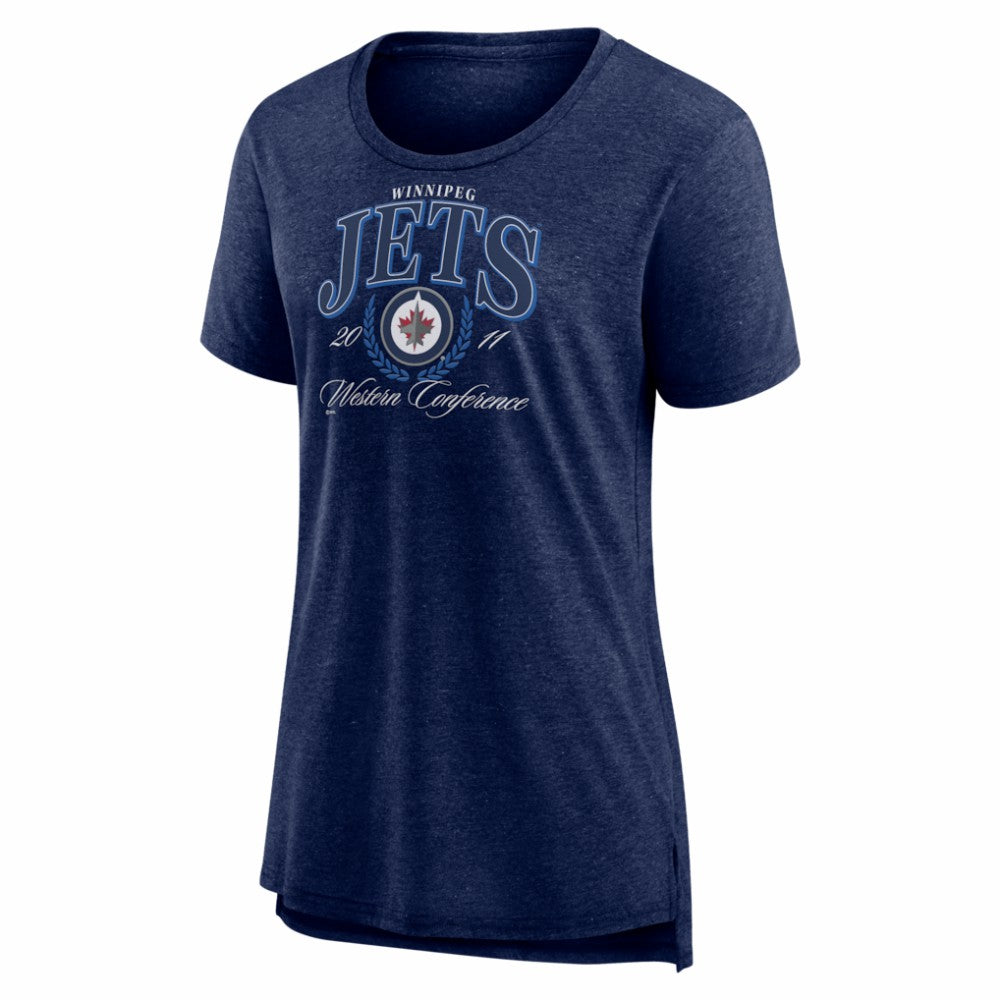 Winnipeg Jets Women's Reign Supreme Tri-Blend T-Shirt Navy