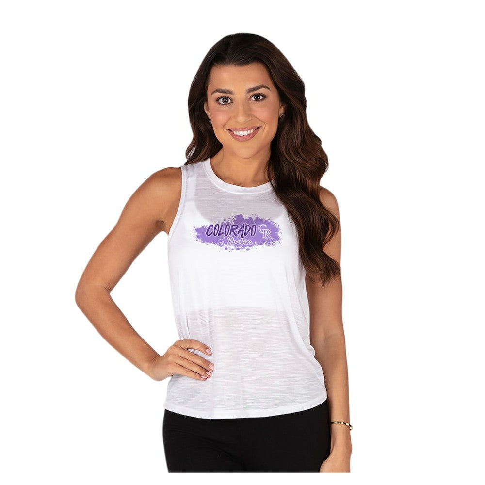 Colorado Rockies Concepts Sport Women's Infuse Slub Tank Top White
