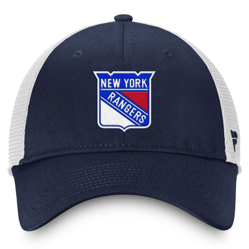 New York Rangers Fanatics Core Primary Logo Trucker Adjustable Hat Blue/White