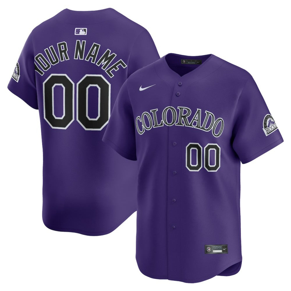 Colorado Rockies Alternate Limited Custom Jersey Purple | Nike