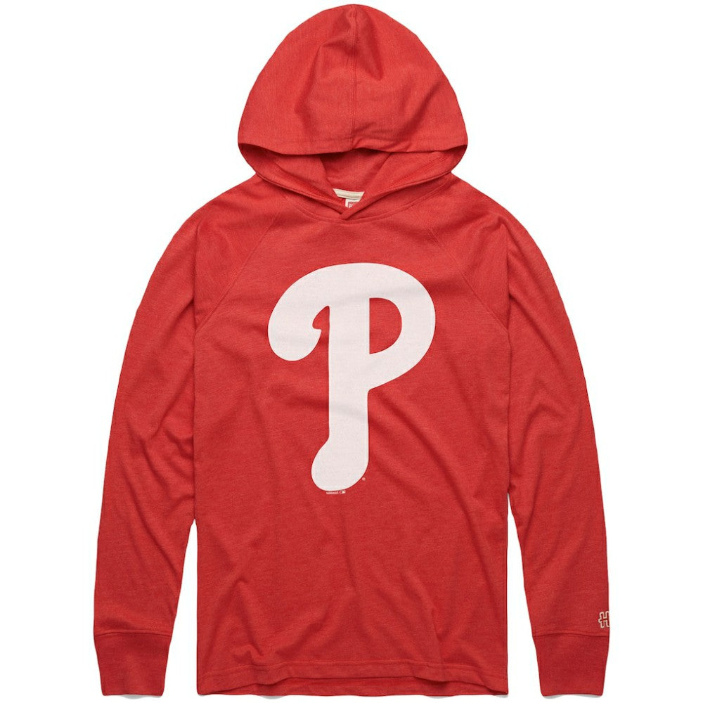 Philadelphia Phillies Homage Lightweight Raglan Tri-Blend Pullover Hoodie Red