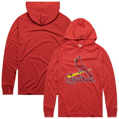 St. Louis Cardinals Homage Lightweight Raglan Tri-Blend Pullover Hoodie Red