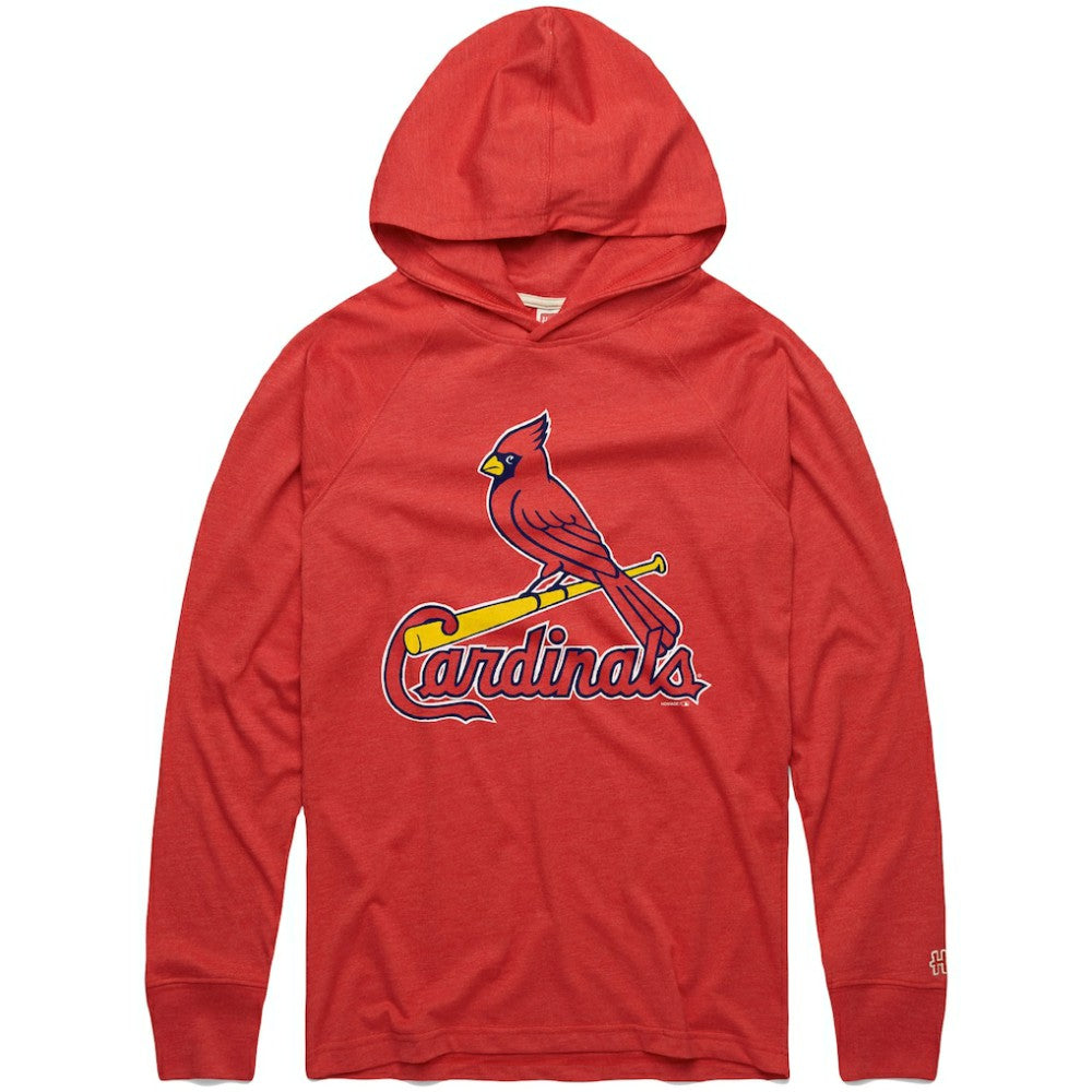 St. Louis Cardinals Homage Lightweight Raglan Tri-Blend Pullover Hoodie Red
