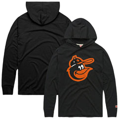 Baltimore Orioles Homage Lightweight Raglan Tri-Blend Pullover Hoodie Charcoal