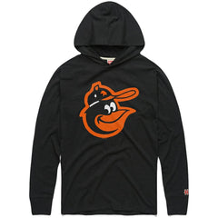 Baltimore Orioles Homage Lightweight Raglan Tri-Blend Pullover Hoodie Charcoal