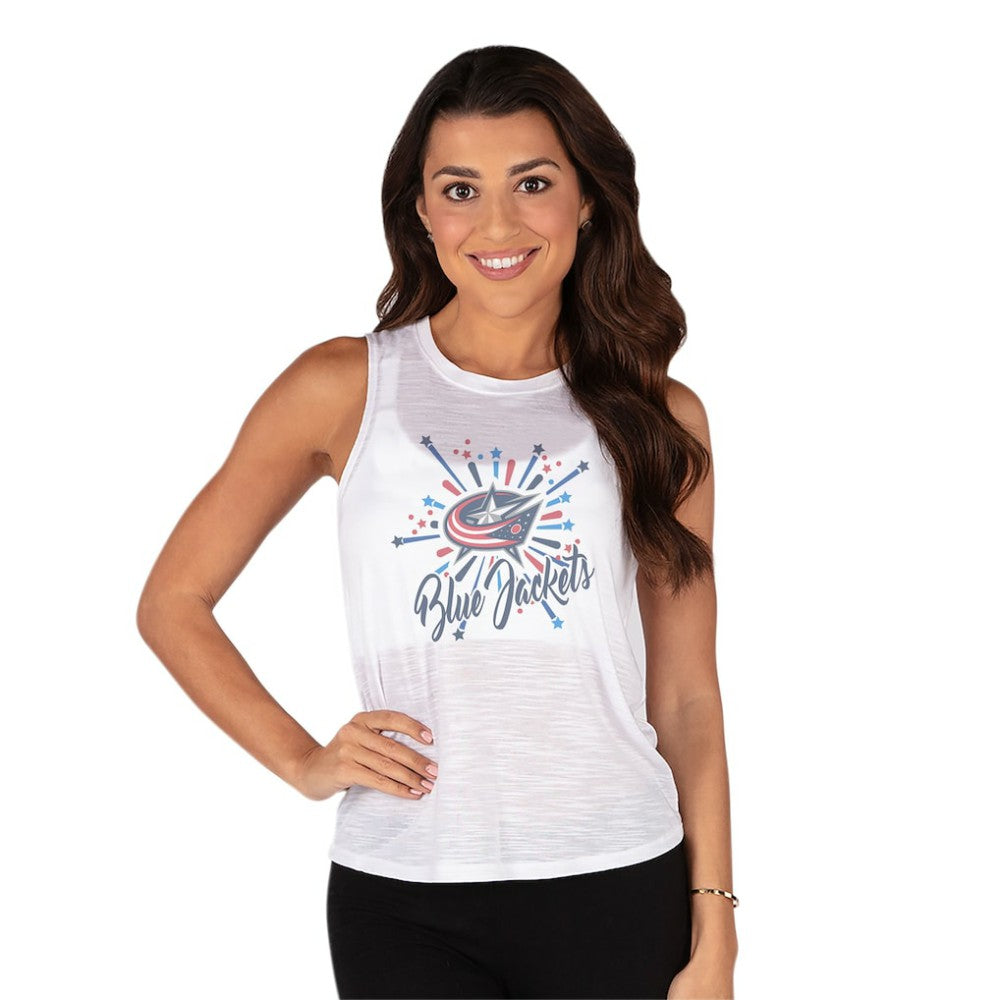 Columbus Blue Jackets Concepts Sport Women's Infuse Knit Tank Top White