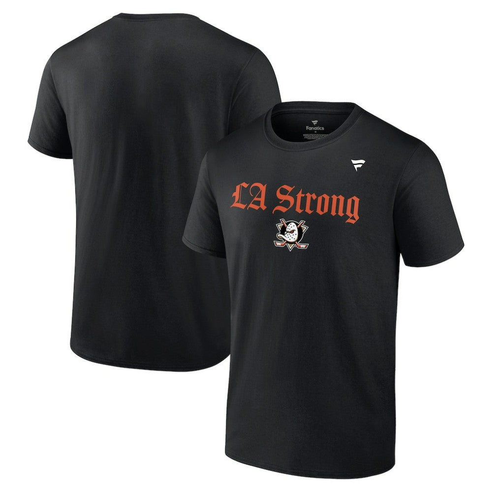 Anaheim Ducks Fanatics Unisex LA Strong T-Shirt Black