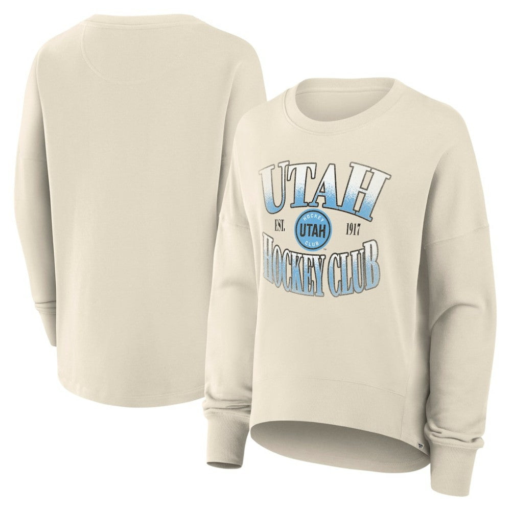 Utah Hockey Club Fanatics Women's Oversized Slice Pullover Sweatshirt Cream