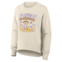 Los Angeles Kings Fanatics Women's Oversized Vintage Slice Pullover Sweatshirt Cream