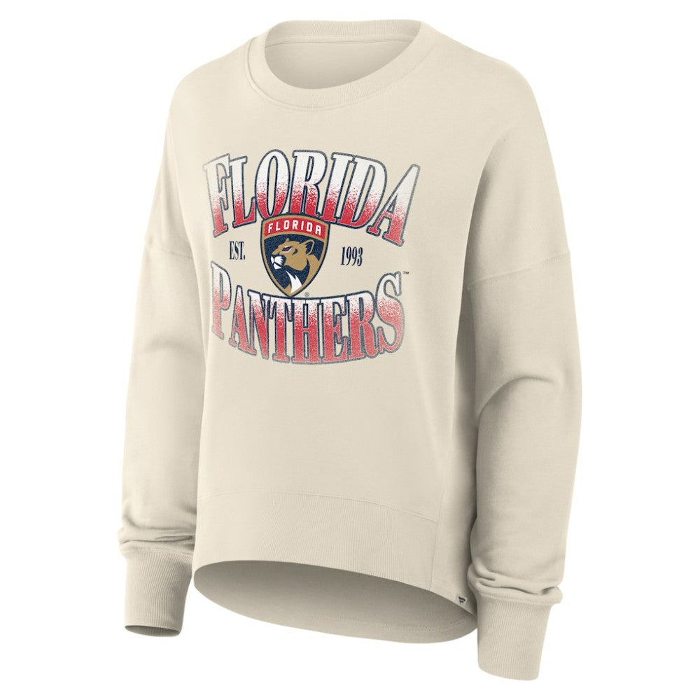 Florida Panthers Fanatics Women's Oversized Slice Pullover Sweatshirt Cream