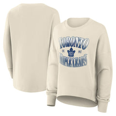 Toronto Maple Leafs Fanatics Women's Oversized Slice Pullover Sweatshirt Cream