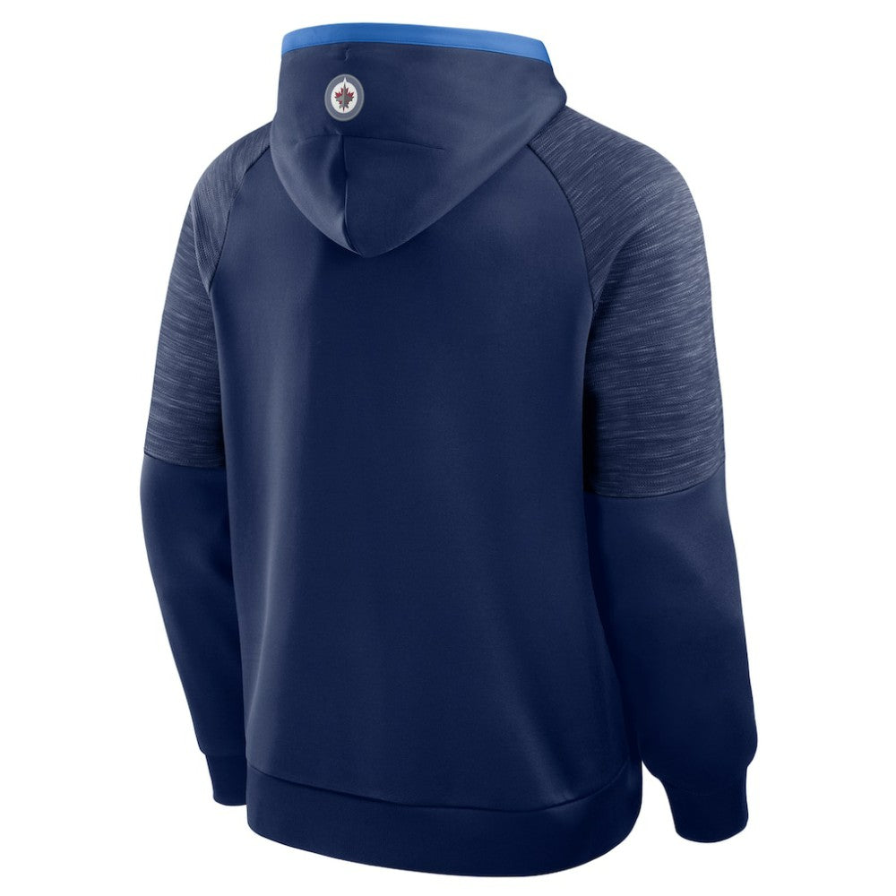 Winnipeg Jets Fanatics Goaltender Defender Pullover Hoodie Navy