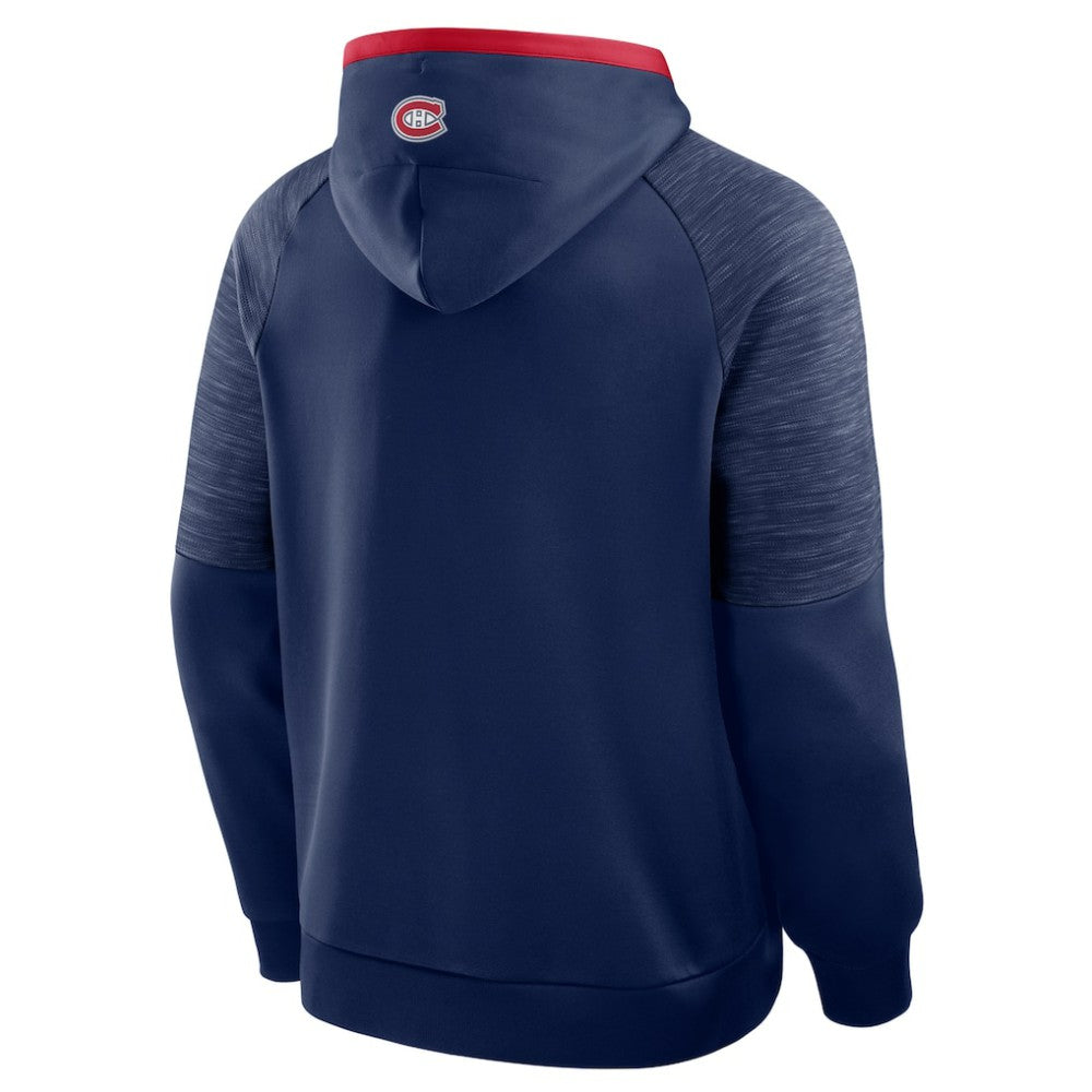 Montreal Canadiens Fanatics Goaltender Defender Pullover Hoodie Navy