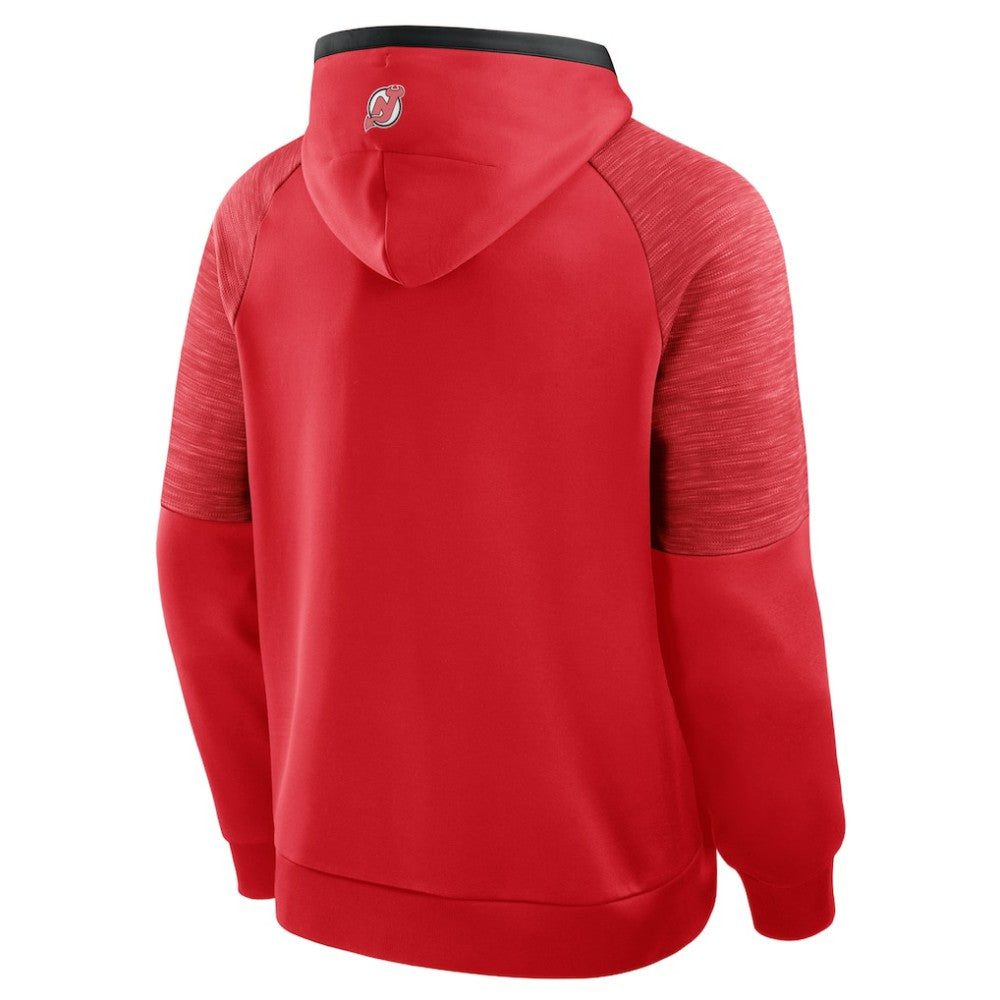 New Jersey Devils Fanatics Goaltender Defender Pullover Hoodie Red