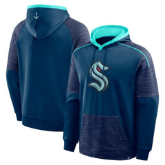 Seattle Kraken Fanatics Goaltender Defender Pullover Hoodie Deep Sea Blue