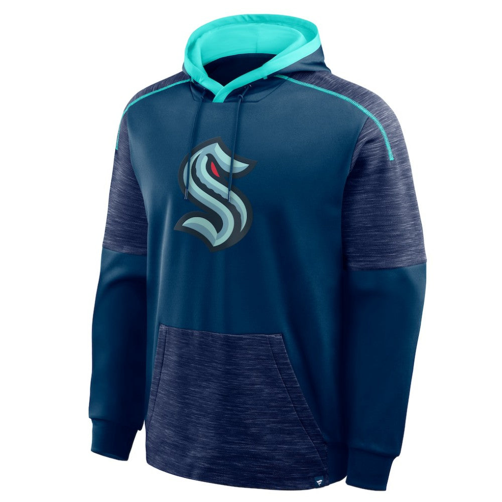 Seattle Kraken Fanatics Goaltender Defender Pullover Hoodie Deep Sea Blue