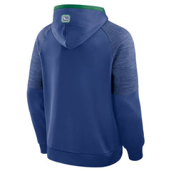 Vancouver Canucks Fanatics Goaltender Defender Pullover Hoodie Blue