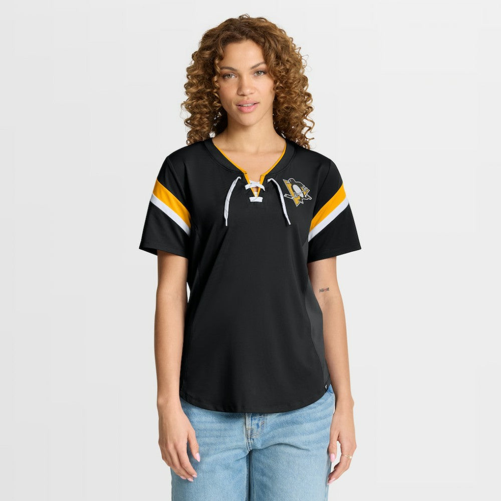 Pittsburgh Penguins Fanatics Women's Offside Athena T-Shirt Black