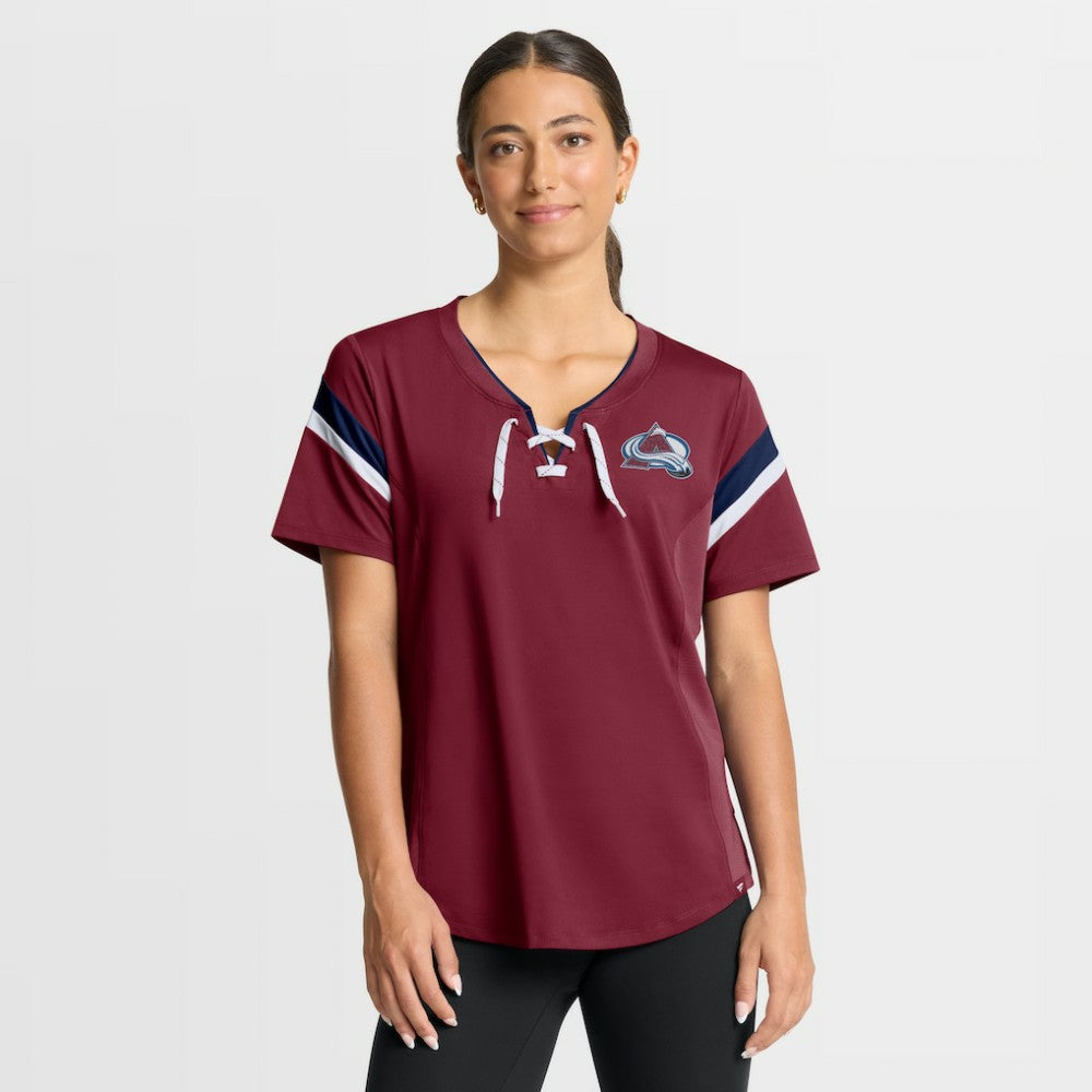 Colorado Avalanche Fanatics Women's Offside Athena T-Shirt Burgundy