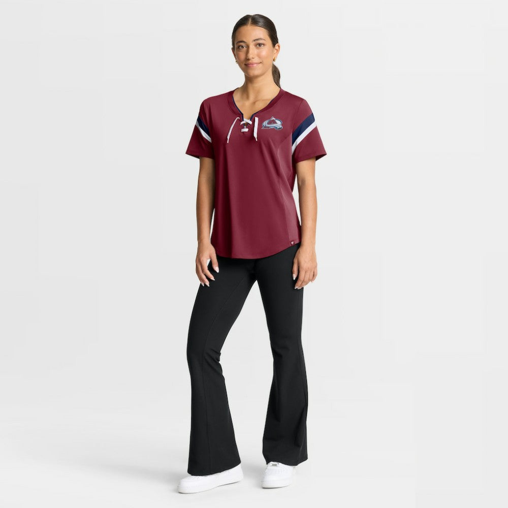Colorado Avalanche Fanatics Women's Offside Athena T-Shirt Burgundy