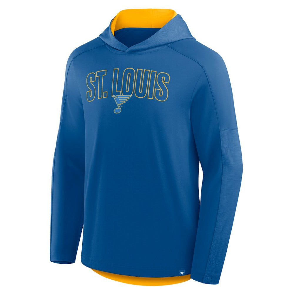 St. Louis Blues Fanatics Penalty Shot Long Sleeve Hoodie T-Shirt Blue