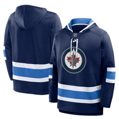 Winnipeg Jets Fanatics Prime Time Fleece Hoodie Navy