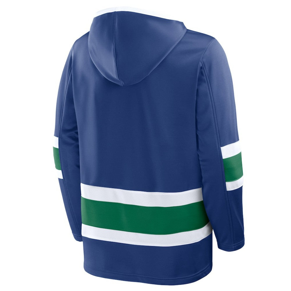 Vancouver Canucks Fanatics Prime Time Fleece Hoodie Blue