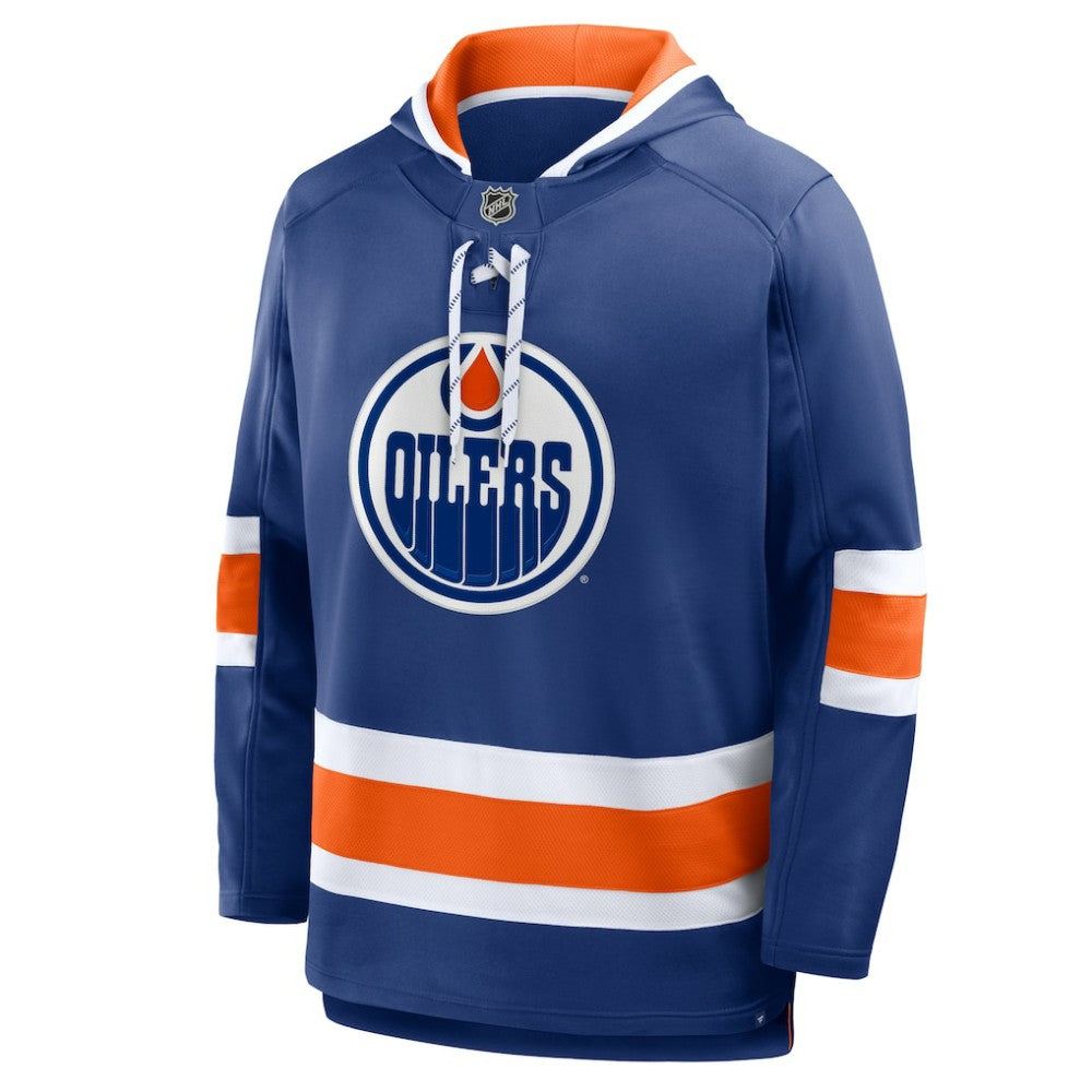 Edmonton Oilers Fanatics Prime Time Fleece Hoodie Royal