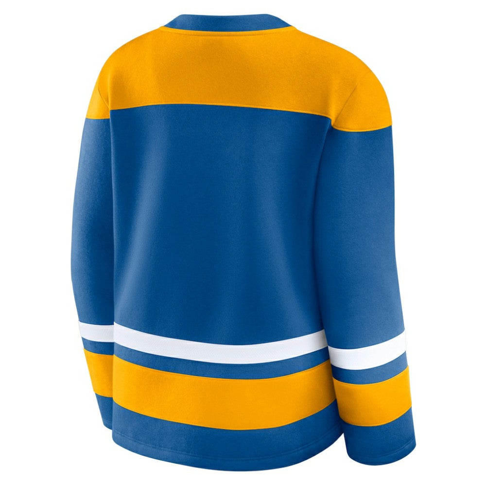 St. Louis Blues Fanatics Women's Icing Long Sleeve Lace Up Sweatshirt Blue