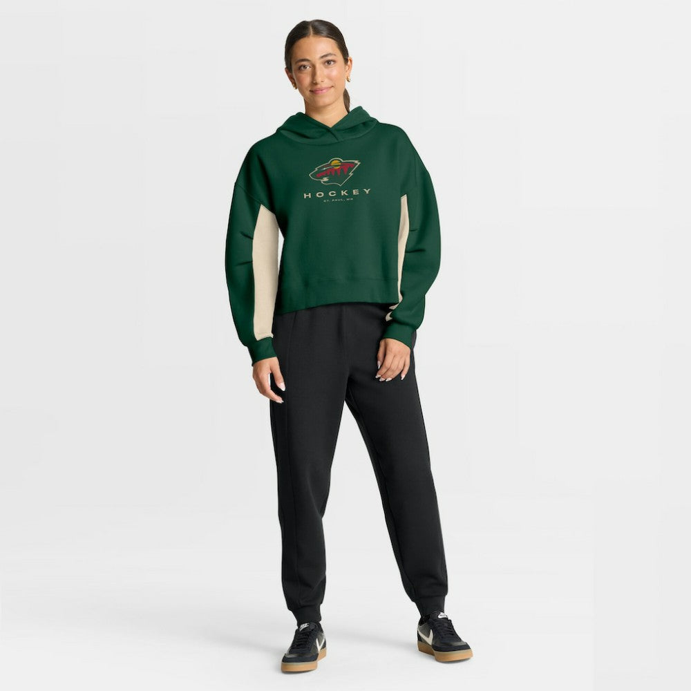 Minnesota Wild Fanatics Women's Back Check Boxy Hoodie Green