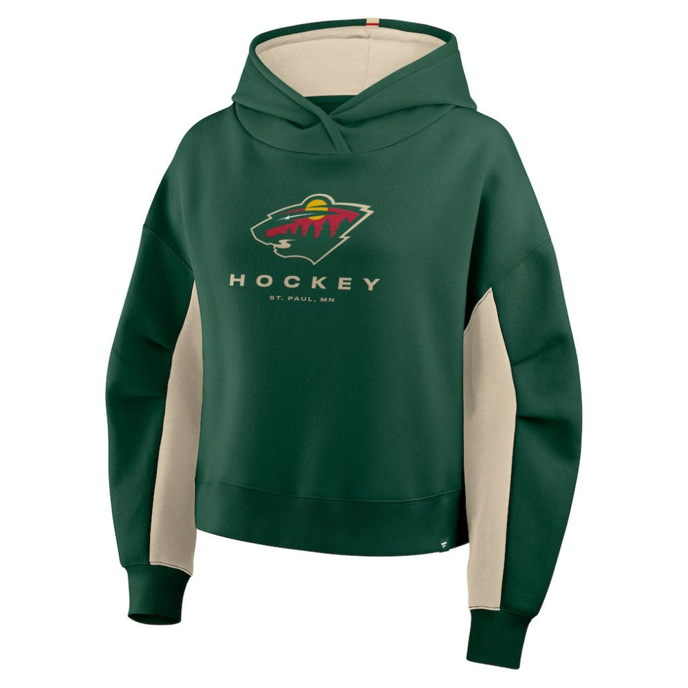 Minnesota Wild Fanatics Women's Back Check Boxy Hoodie Green