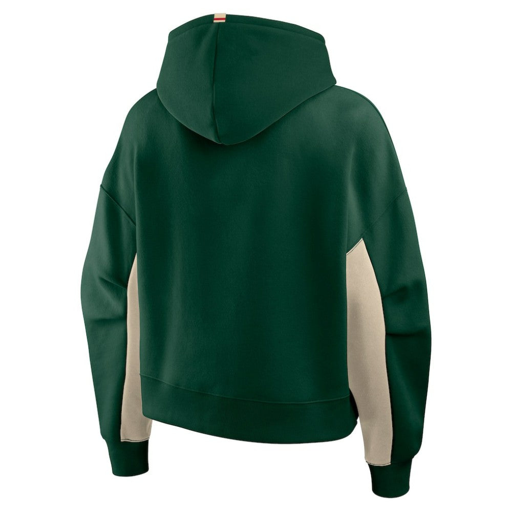 Minnesota Wild Fanatics Women's Back Check Boxy Hoodie Green