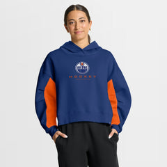 Edmonton Oilers Fanatics Women's Back Check Boxy Hoodie Royal