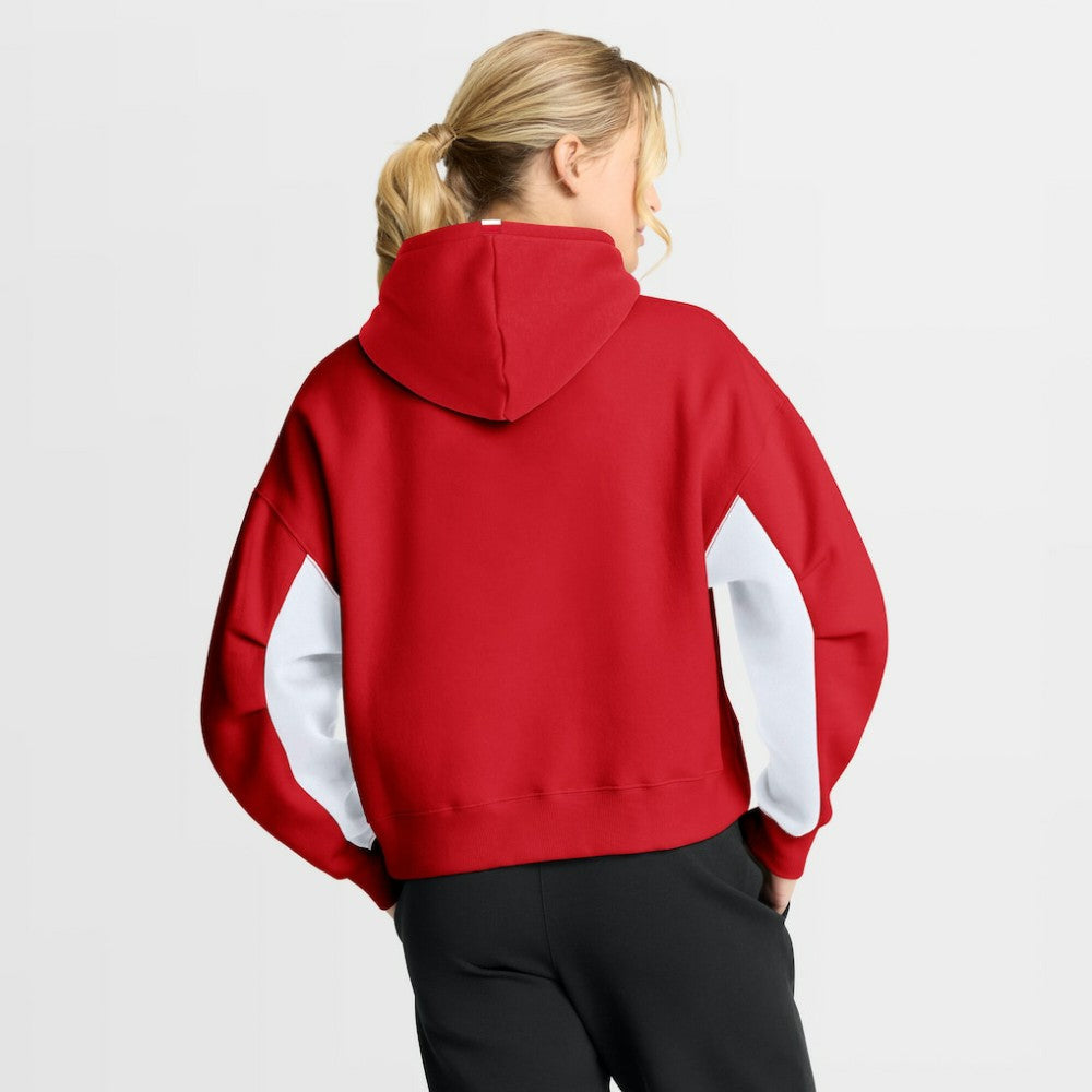 Detroit Red Wings Fanatics Women's Back Check Boxy Hoodie Red
