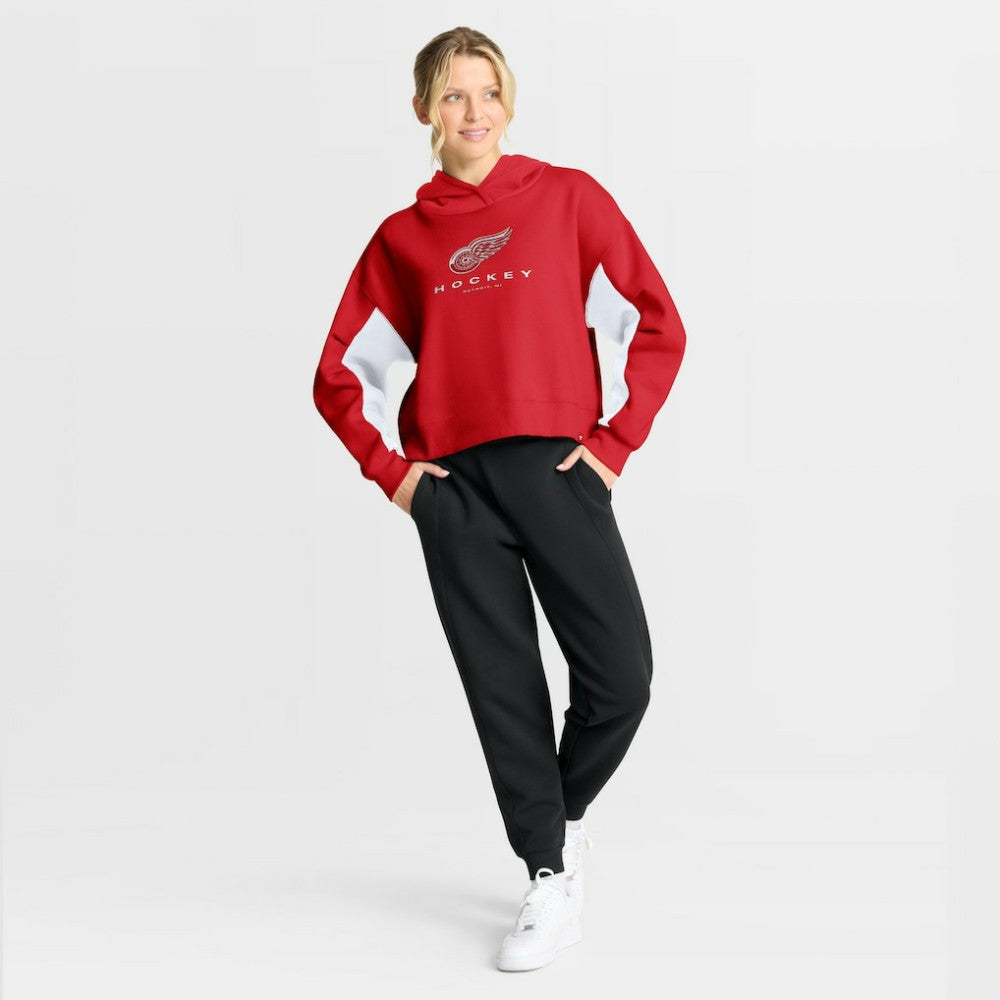 Detroit Red Wings Fanatics Women's Back Check Boxy Hoodie Red