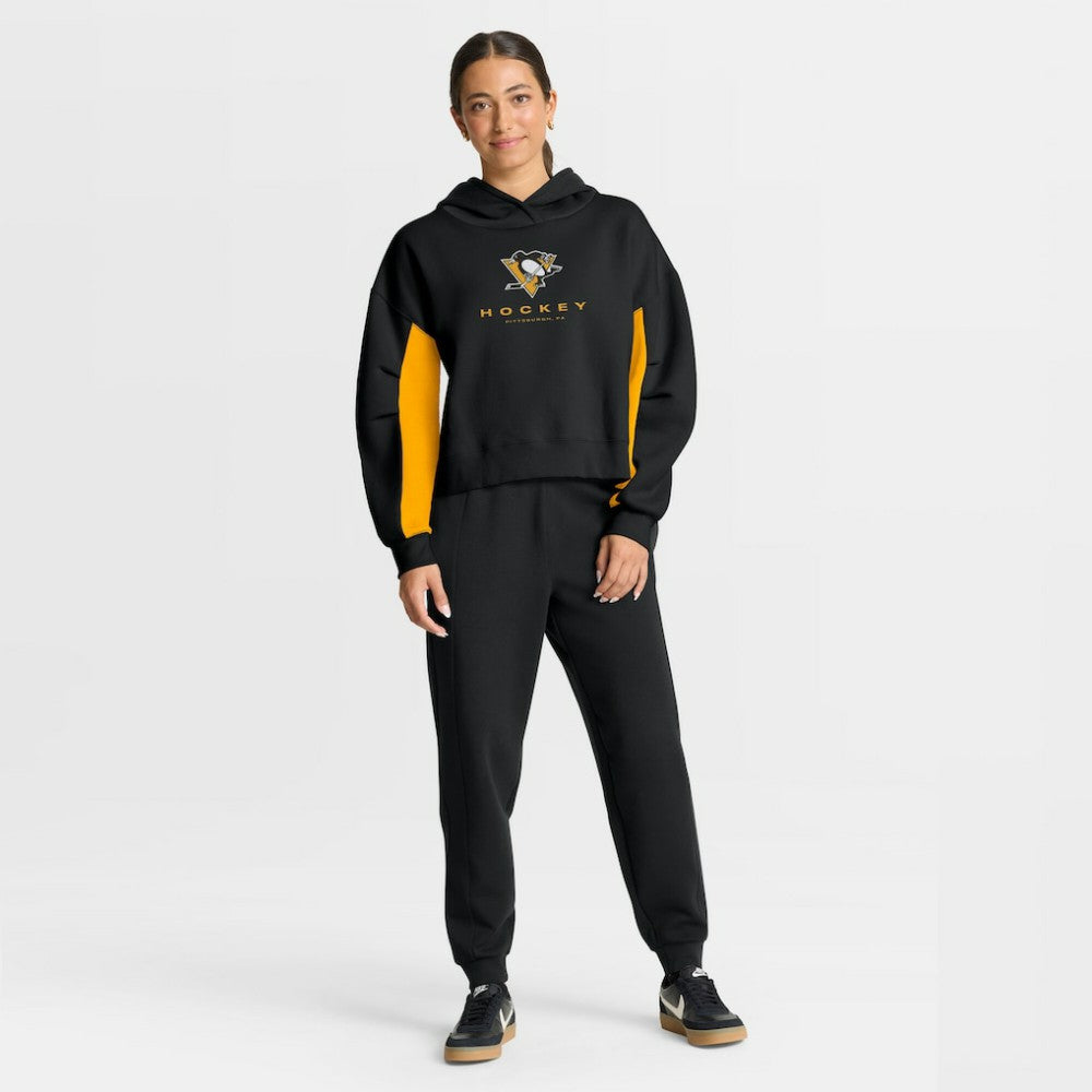 Pittsburgh Penguins Fanatics Women's Back Check Boxy Hoodie Black