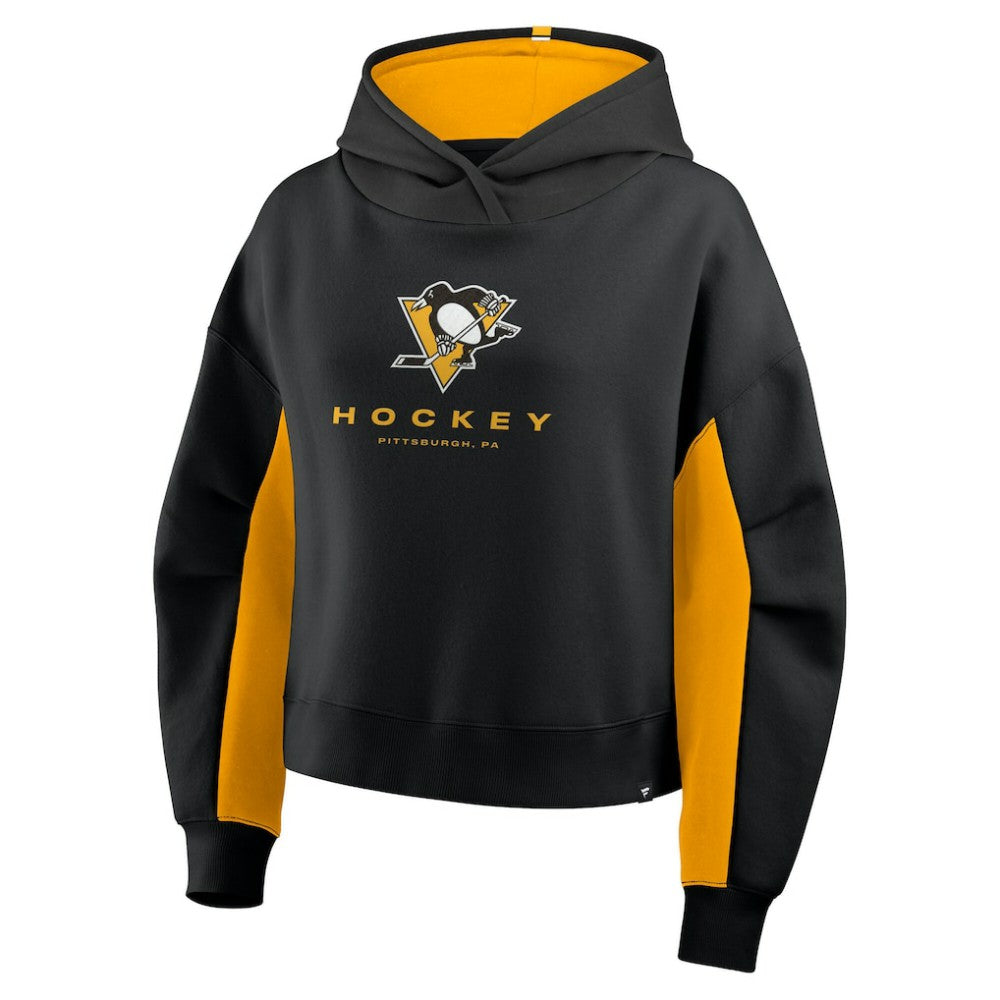 Pittsburgh Penguins Fanatics Women's Back Check Boxy Hoodie Black