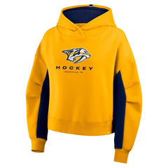 Nashville Predators Fanatics Women's Back Check Boxy Hoodie Gold