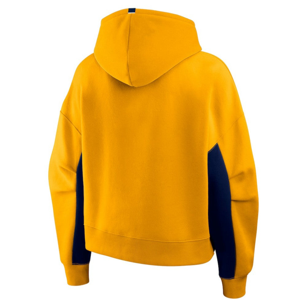 Nashville Predators Fanatics Women's Back Check Boxy Hoodie Gold