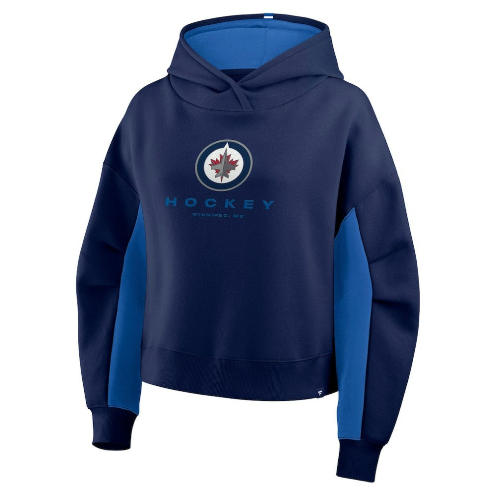 Winnipeg Jets Fanatics Women's Back Check Boxy Hoodie Navy