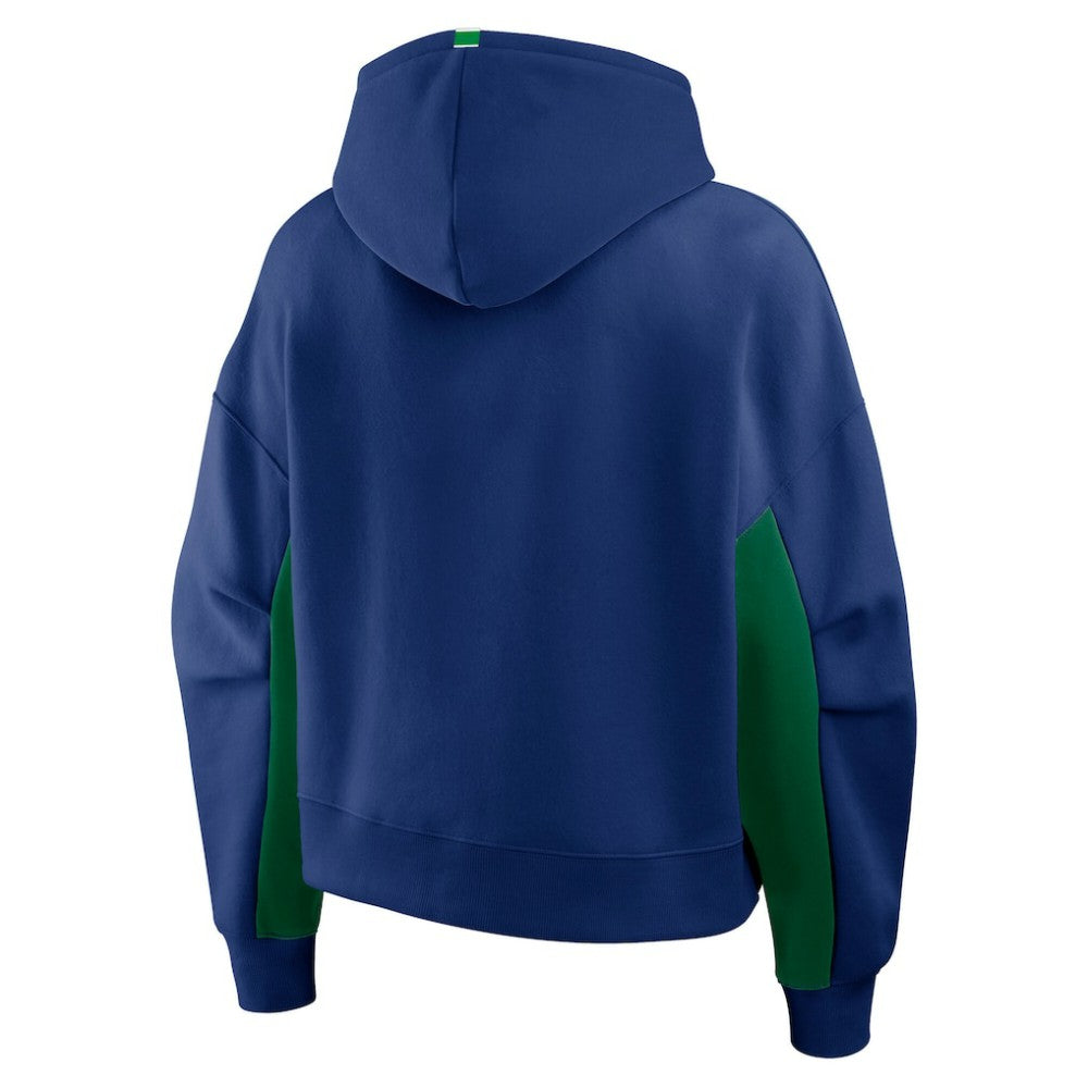 Vancouver Canucks Fanatics Women's Back Check Boxy Hoodie Blue