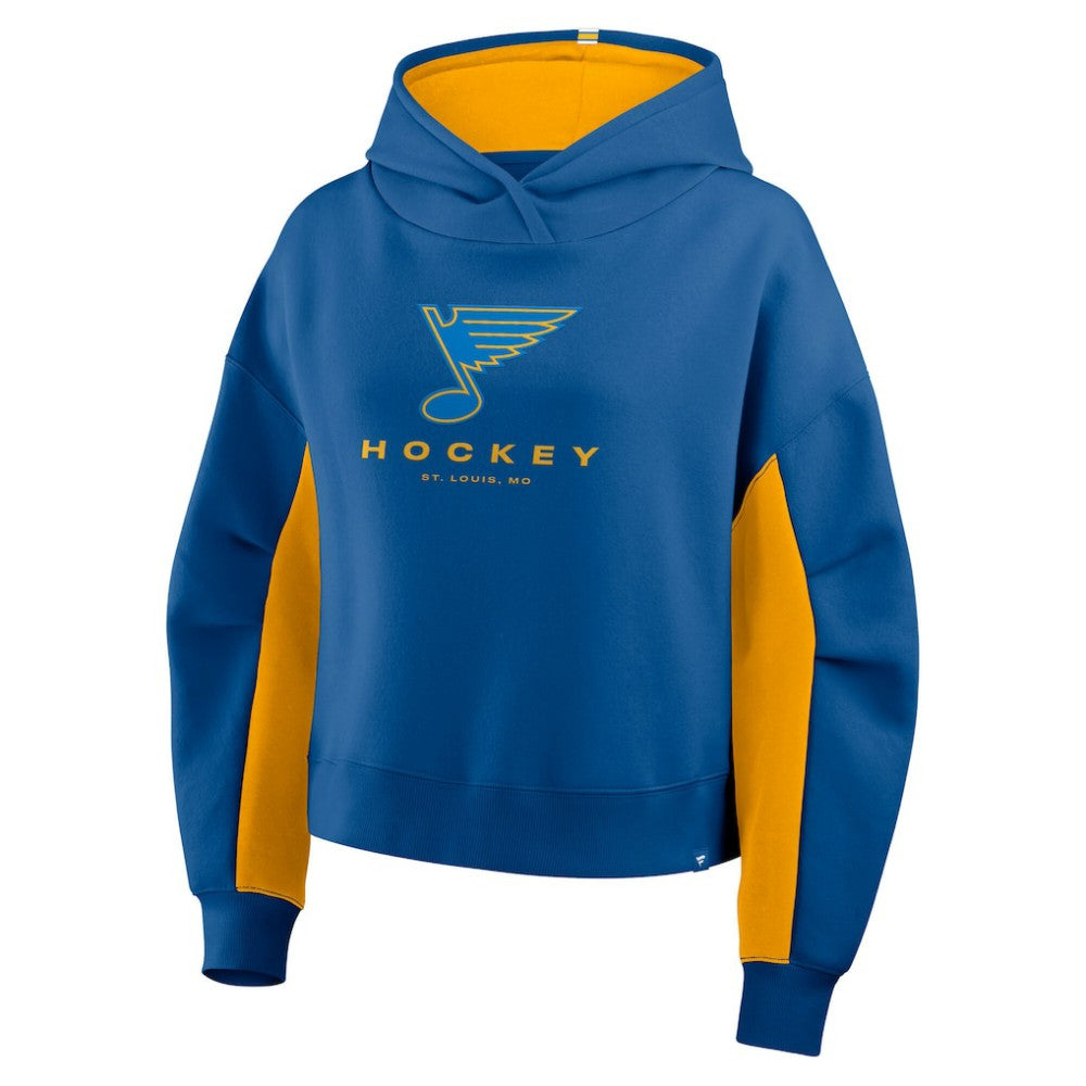 St. Louis Blues Fanatics Women's Back Check Boxy Hoodie Blue